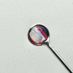Patriot Pop Stainless Steel Hair Stick, One-of-a-Kind Red White Blue Updo Pin